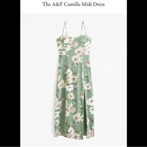 Abercrombie & Fitch Camille Midi Dress - Sage Floral